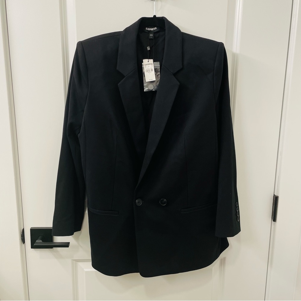 Express — Knit Double Breasted Boyfriend Blazer